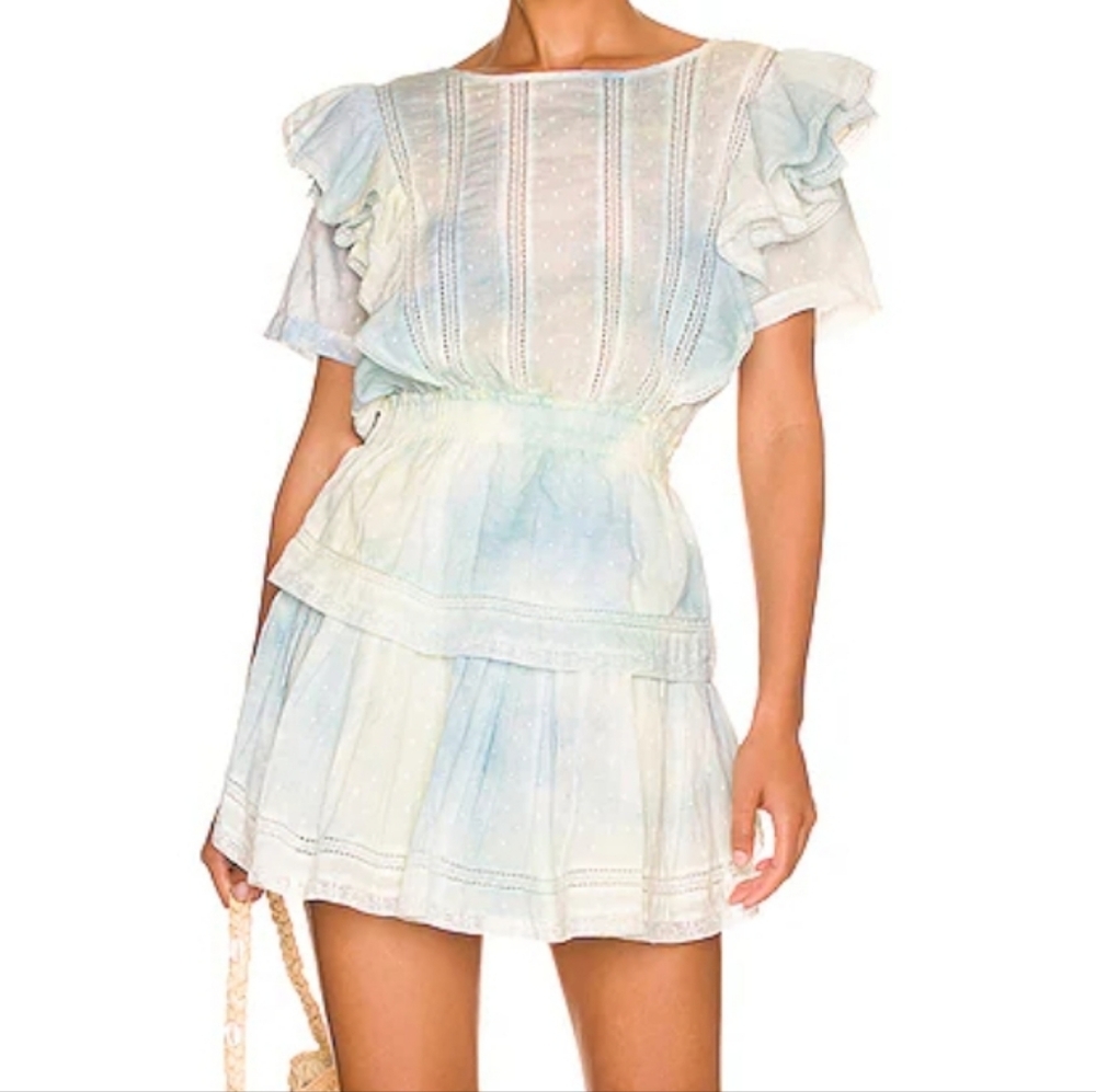 LOVESHACKFANCY Natasha Heritage Ruffle Mini Dress - Picture 5 of 11